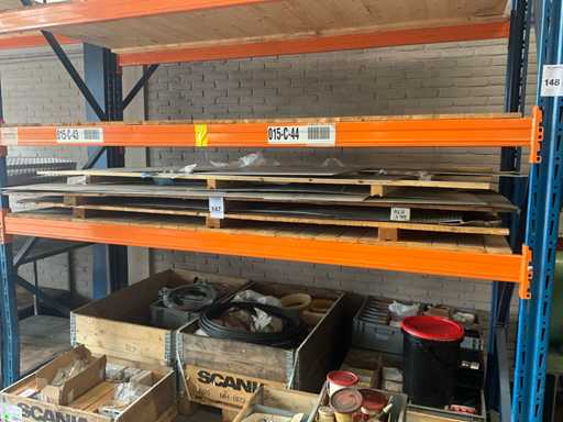 Various scraps of aluminum sheet metal