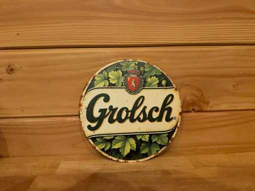 Metal advertising sign round 20cm