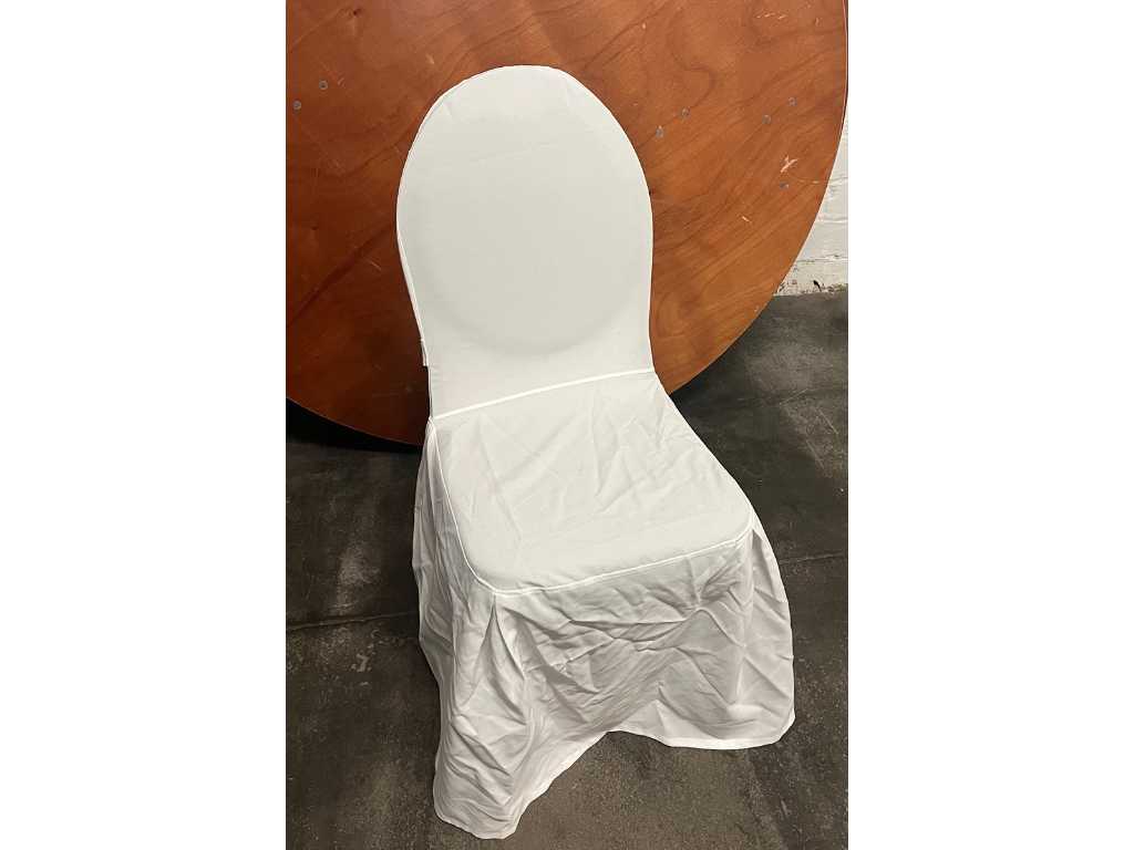 Housse de chaise avec noeud blanc (22x)