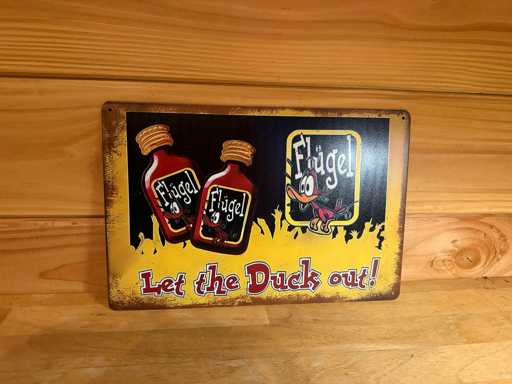 Cartello pubblicitario in metallo