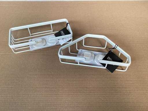 Differnz shower rack white, 2 models (36x)