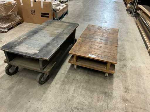 #347# Trolleys, storage trolleys (2x)