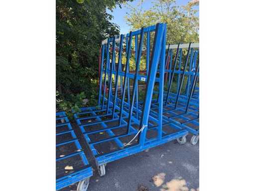 Glazen Transporttrolley - Glas Transport Trolley Raamframe Castors Glas Transport Transport Trolley Transport Trolley Trolley