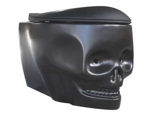 Mawialux Placard mural encastrable avec abattant de WC noir mat