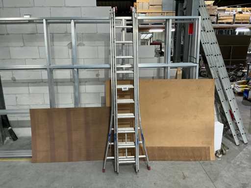 3 delige alu schuifladder