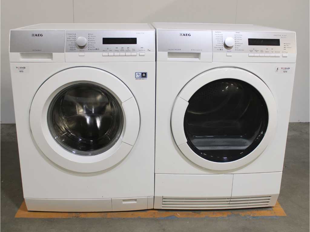 Mașină de spălat AEG Lavamat Protex și uscător exclusiv AEG Lavatherm Protex Plus