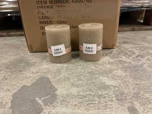 Lumânări Lot Essentials Taupe 7x10 cm (240x)