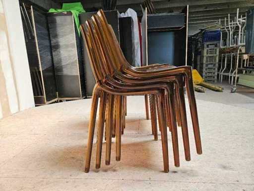 8x transparant gouden stoel