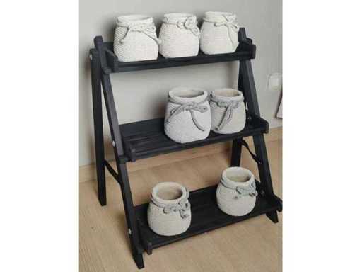 Plant ladder (1x) + Flower pots (7x)