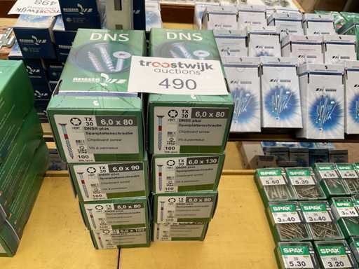 8 boxes of lag bolts; cover caps