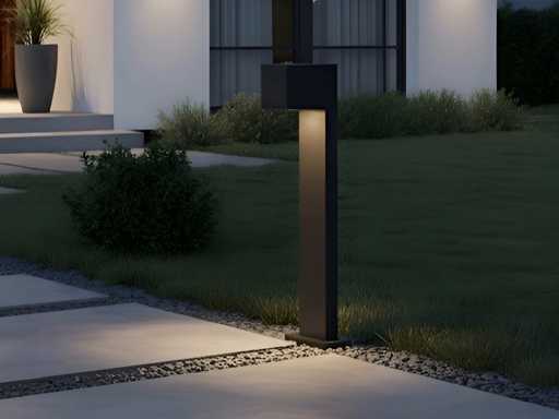 Garden lamp GU10 50cm fitting sand black waterproof (12x)