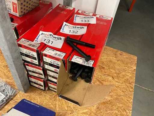 9 Schachtelverriegelungen M14 x 100