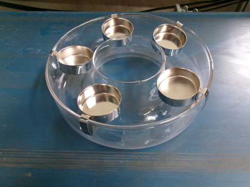 Teelichtschale, Glas, neuwertig (U2) (16x)