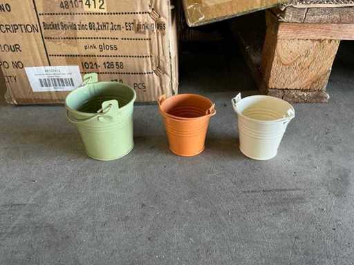 Lot Buckets Sevilla zinc vert/crème/orange (800x)