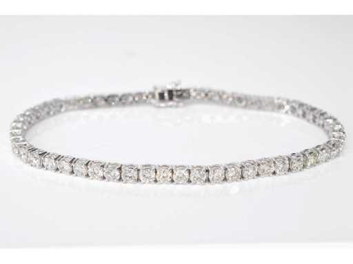 Witgouden tennisarmband met 8.00 carat diamant