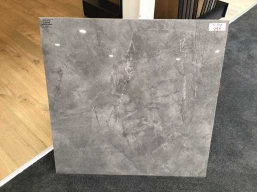 Kutahya Royal Pulpis Grijs Gepolijst Vloertegel 80x80 cm 122,88 m²