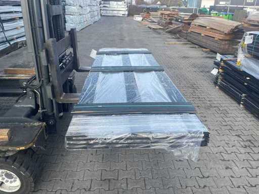 Thermo Vuren Channelsiding Zwart Gecoat 3000x142x18mm (45x)