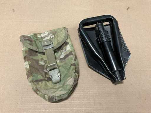 Intrenching tool carrier and shovel (2x)