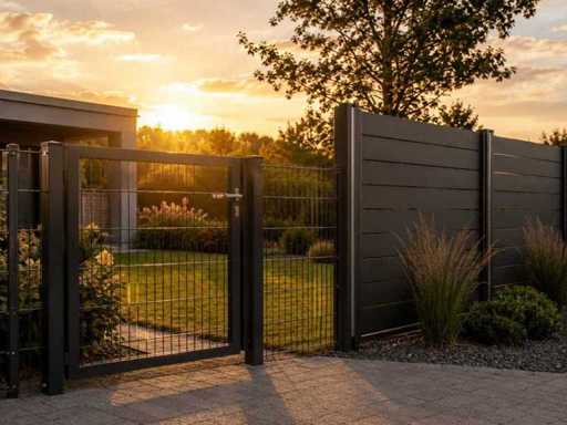 D | Double bar mesh fences, garden gates and privacy screens - no reserve price