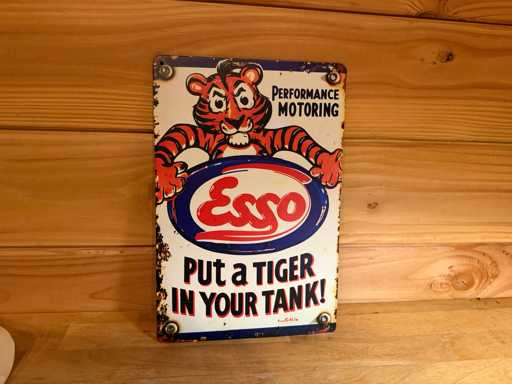 Cartello pubblicitario in metallo