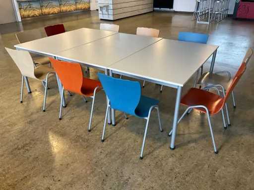 Ensemble de cantine ; 3x table et 10x chaise