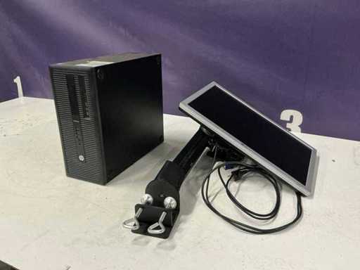HP Elitedesk 800 G1 Tower Desktop pc+beeldscherm