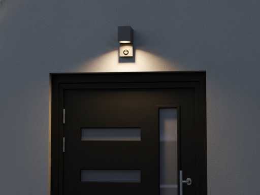 Wall lamp GU10 fitting sand black waterproof with sensor (24x)