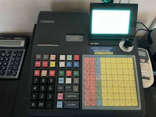 Caisse enregistreuse Casio SE-C3500 avec terminal de paiement Yomani 2