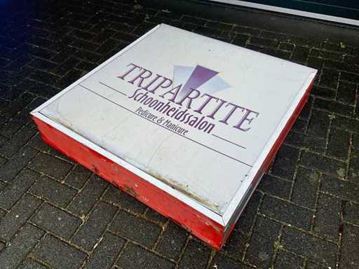 Lichtbak - Kunststof / aluminium - Reclamebord