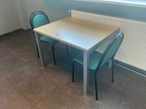 Canteen table with 2 chairs