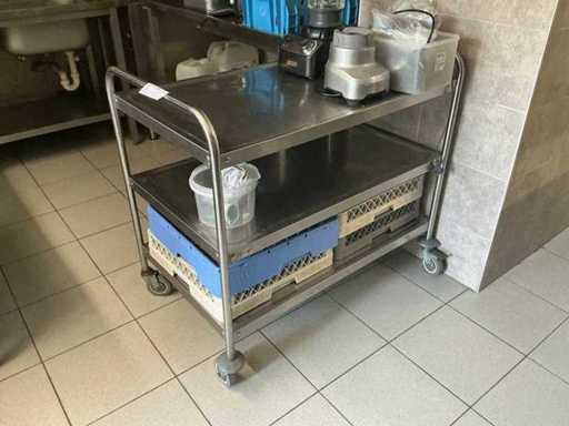 Cărucior de serviciu din oțel inoxidabil GGMGastro