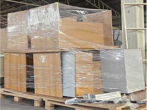   Set of wooden office furniture