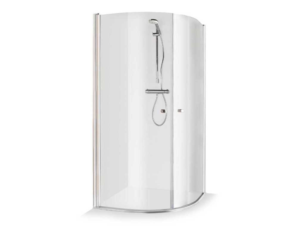 Product with damaged packaging. Shower enclosure Brasta Glass Katarina, clear glass, 100x100cm (MOD ID: 84293081)