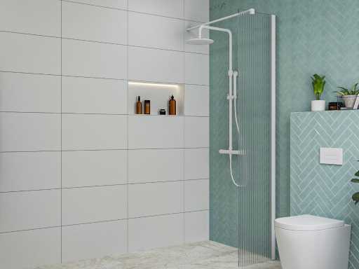 Fortifura Galeria Inloopdouche ribbel glas 40x200 cm easy clean