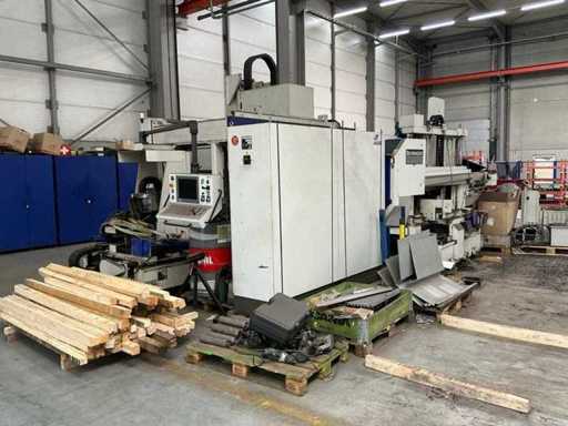 2012 Vernet Behringer HDX 918 CNC Drilling Machine + Feed Roller Conveyors / Safety Fences