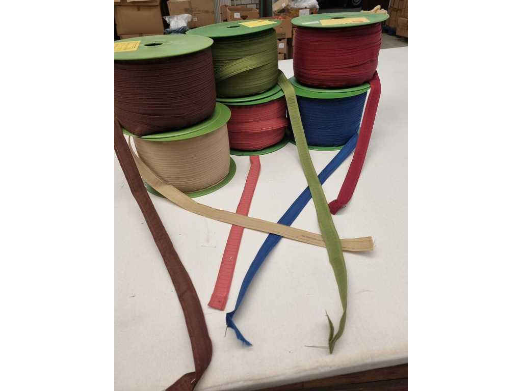7 rollen haakjesband 1400m gordijnband plooiband diverse kleuren