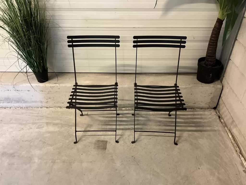 Składane metalowe krzesło ogrodowe (10x)