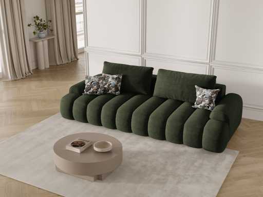 Canapé convertible avec coffre de rangement - 4 places