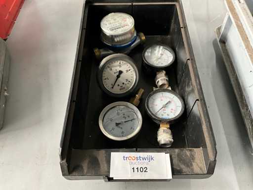 Water meter / pressure gauge (5x)