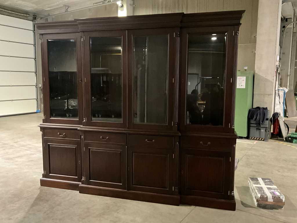 Wooden vintage display cabinet