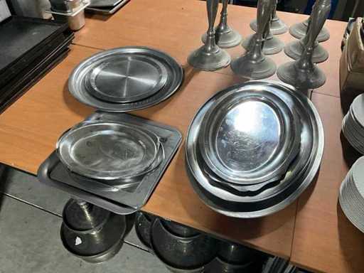 Rvs serveerschalen (14x)