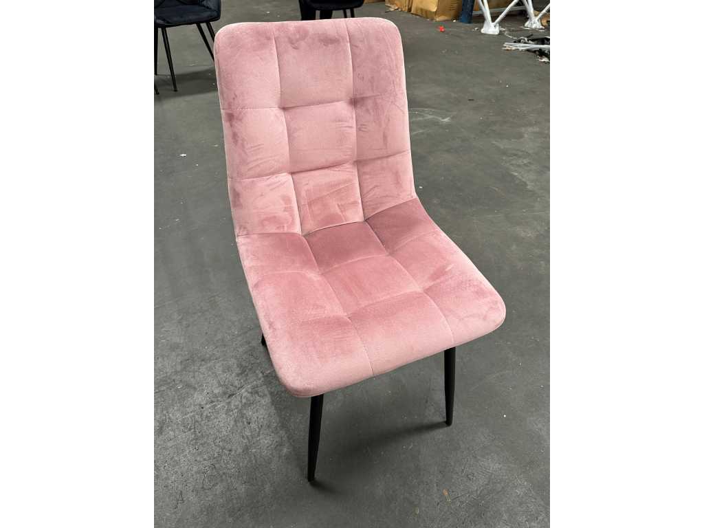 6 x Design dining chair rose showroom model