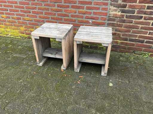 Tabourets en bois d’échafaudage (5x)
