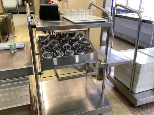 IPIB Stainless steel cutlery shelf; Glasses and napkins