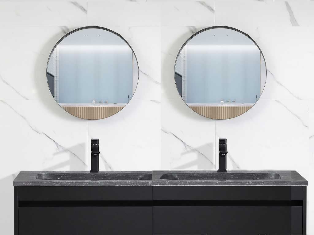 Luxury wellness 50cm ronde spiegels met verwarming 