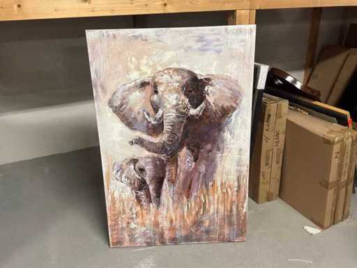 Wall decoration on canvas