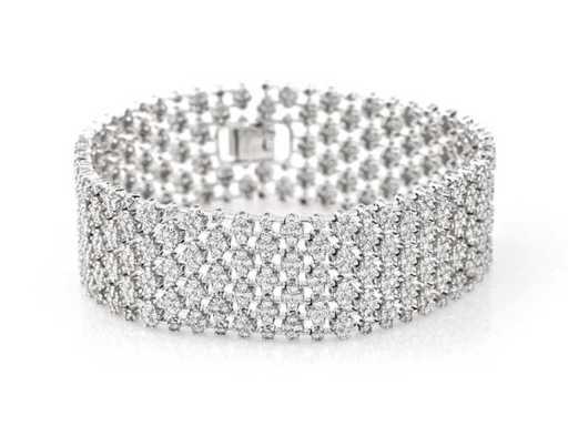 14 KT witgouden armband met 8,52 cts laboratoriumgekweekte diamant
