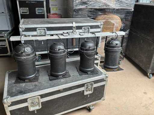 500watt Spots 4 bar with flight case (2x)