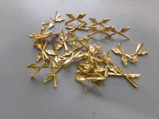 CZ/SK Metallabzeichen, gold, gebraucht + neuwertig (Meier) (200x)