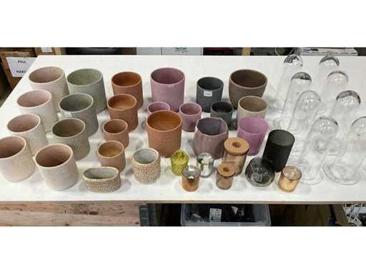 Mix kavel bloempotten en kaarsenhouders